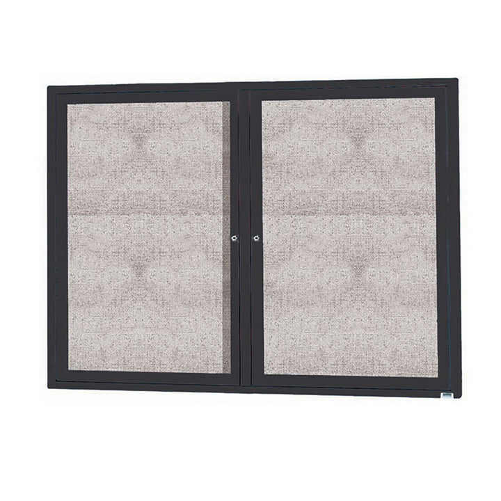 2 Door Enclosed Bulletin Board - Illuminated Outdoor Usage