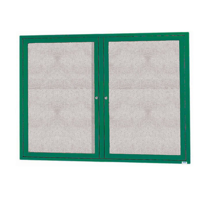 2 Door Enclosed Bulletin Board - Illuminated Outdoor Usage