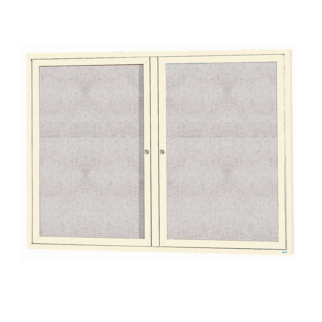 2 Door Enclosed Bulletin Board - Illuminated Outdoor Usage