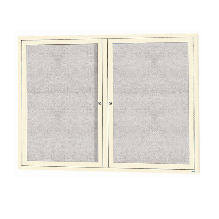 2 Door Enclosed Bulletin Board - Illuminated Outdoor Usage