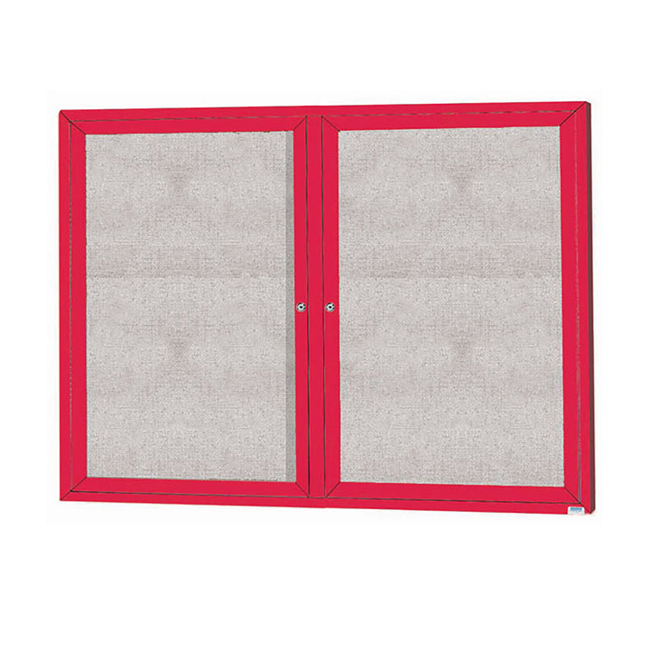 2 Door Enclosed Bulletin Board - Illuminated Outdoor Usage