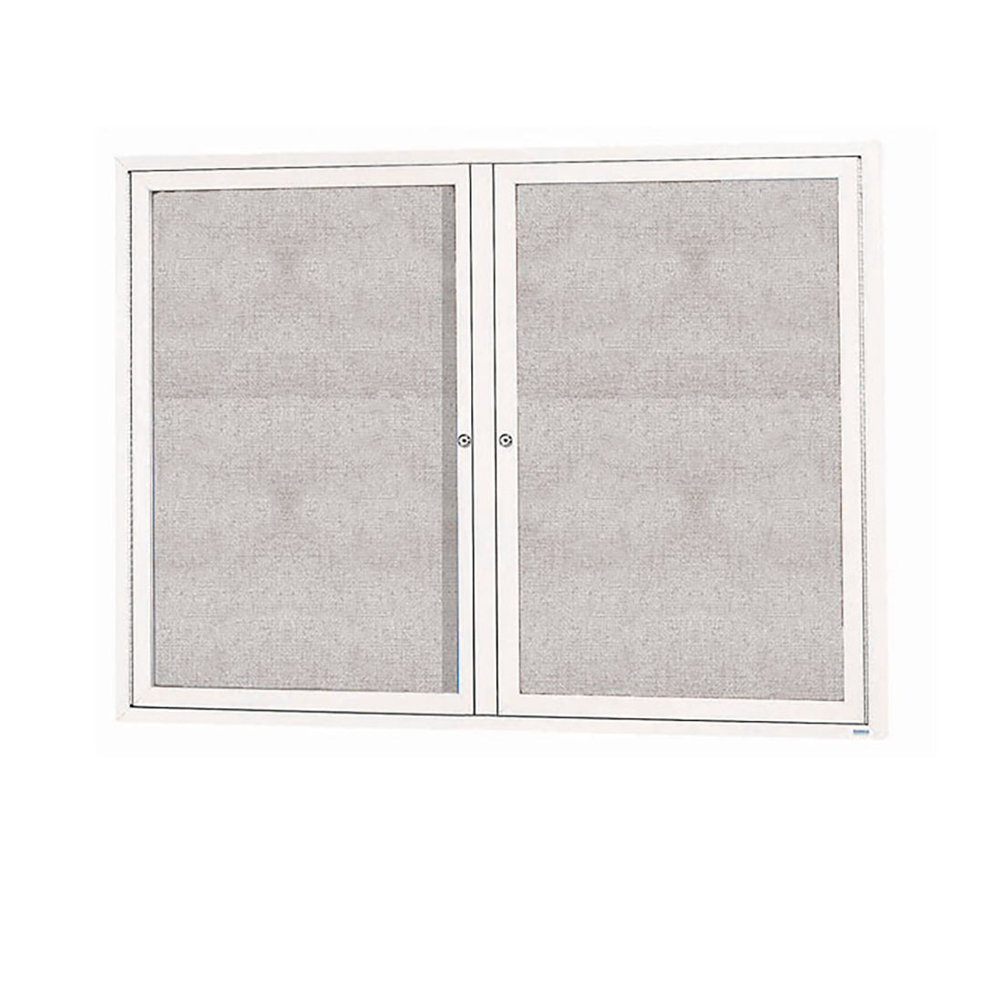 2 Door Enclosed Bulletin Board - Illuminated Outdoor Usage