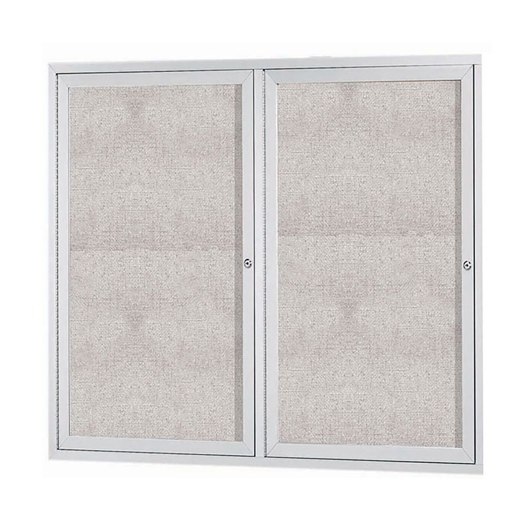 2 Door Enclosed Bulletin Board - Illuminated Outdoor Usage