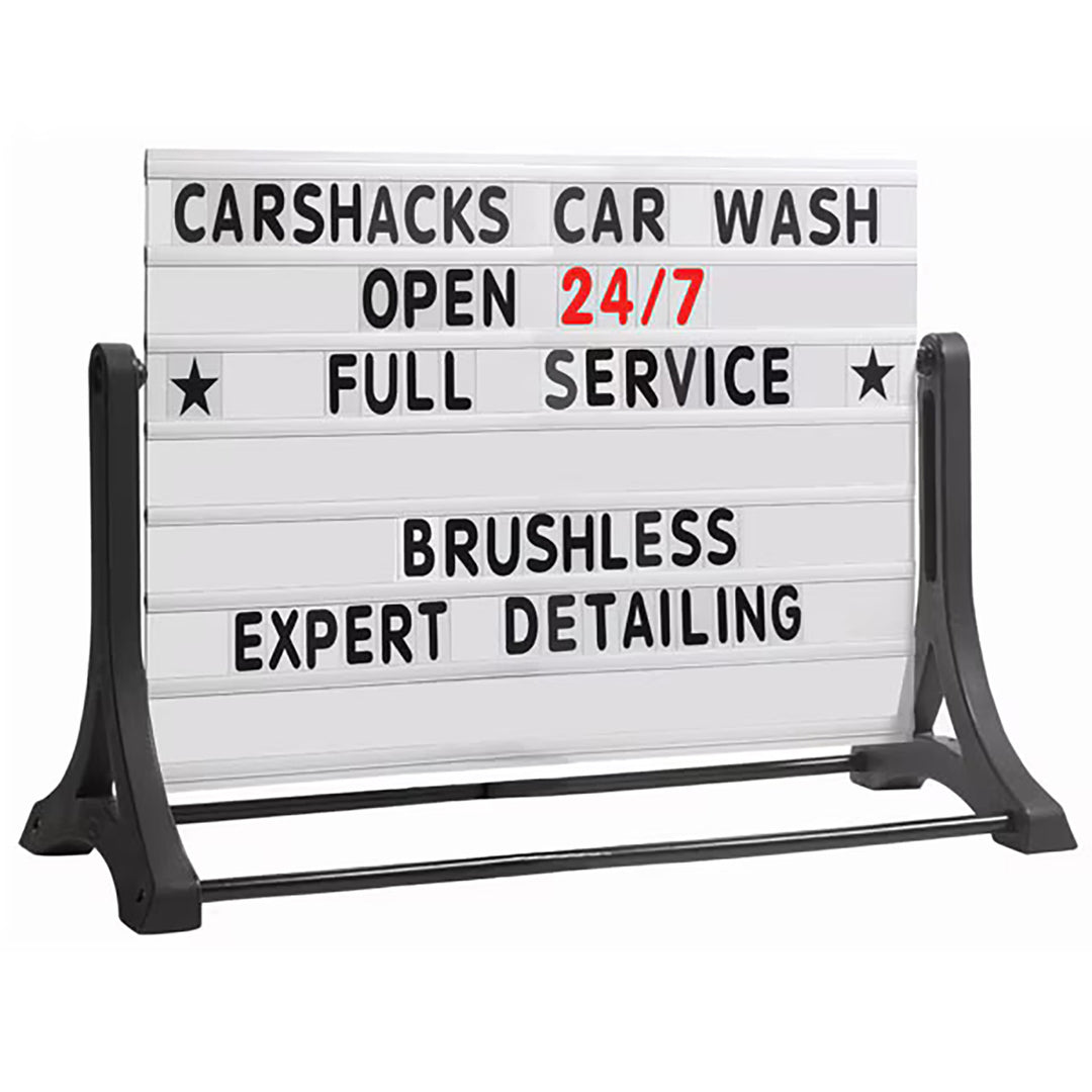 Box Sign Changeable Wide Frameless Double Sided Sidewalk Changeable Letterboard Sign ...