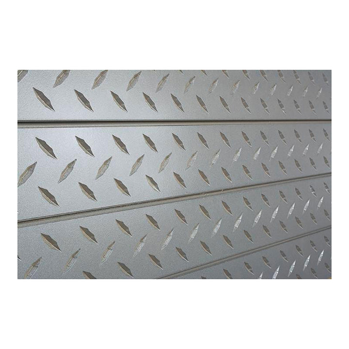 Diamond Plated Slatwall Panel with Galvanized Finish