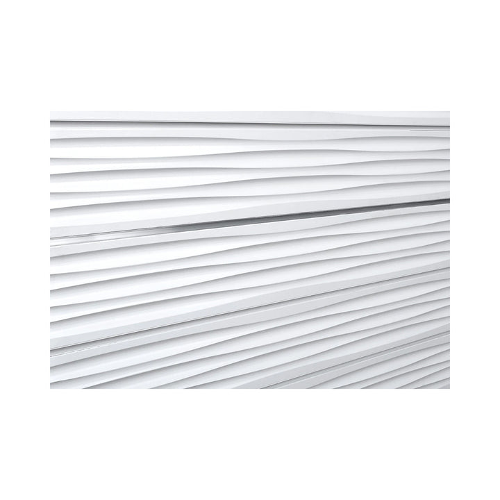 White Wave Textured Slatwall Panel