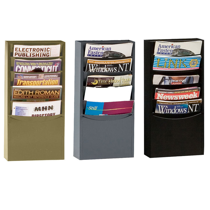 5 Pocket Metal Literature Rack