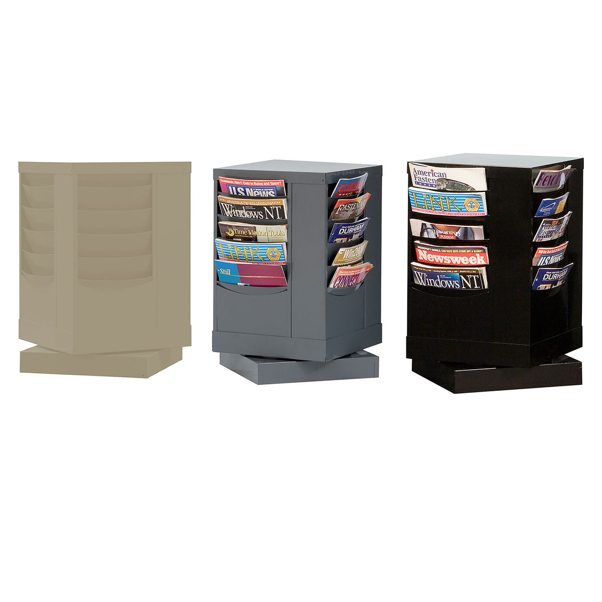 20 Pocket Rotating Metal Literature Rack – Allen Display