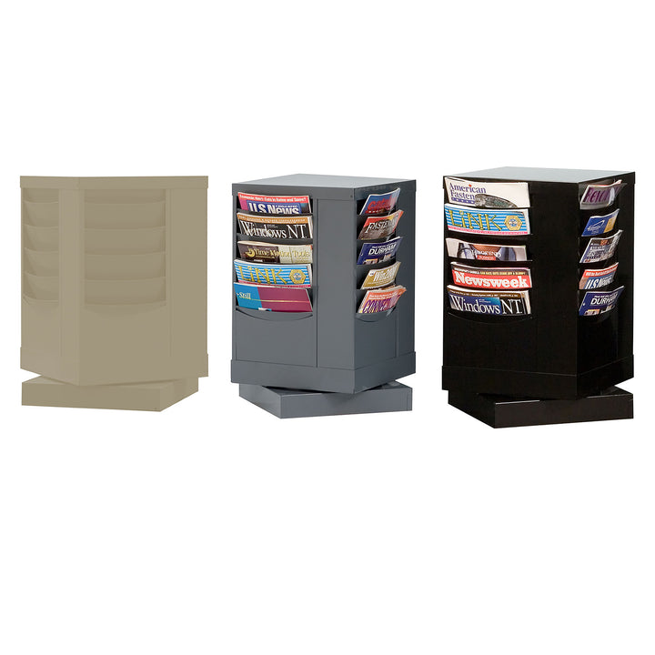 20 Pocket Rotating Metal Literature Rack