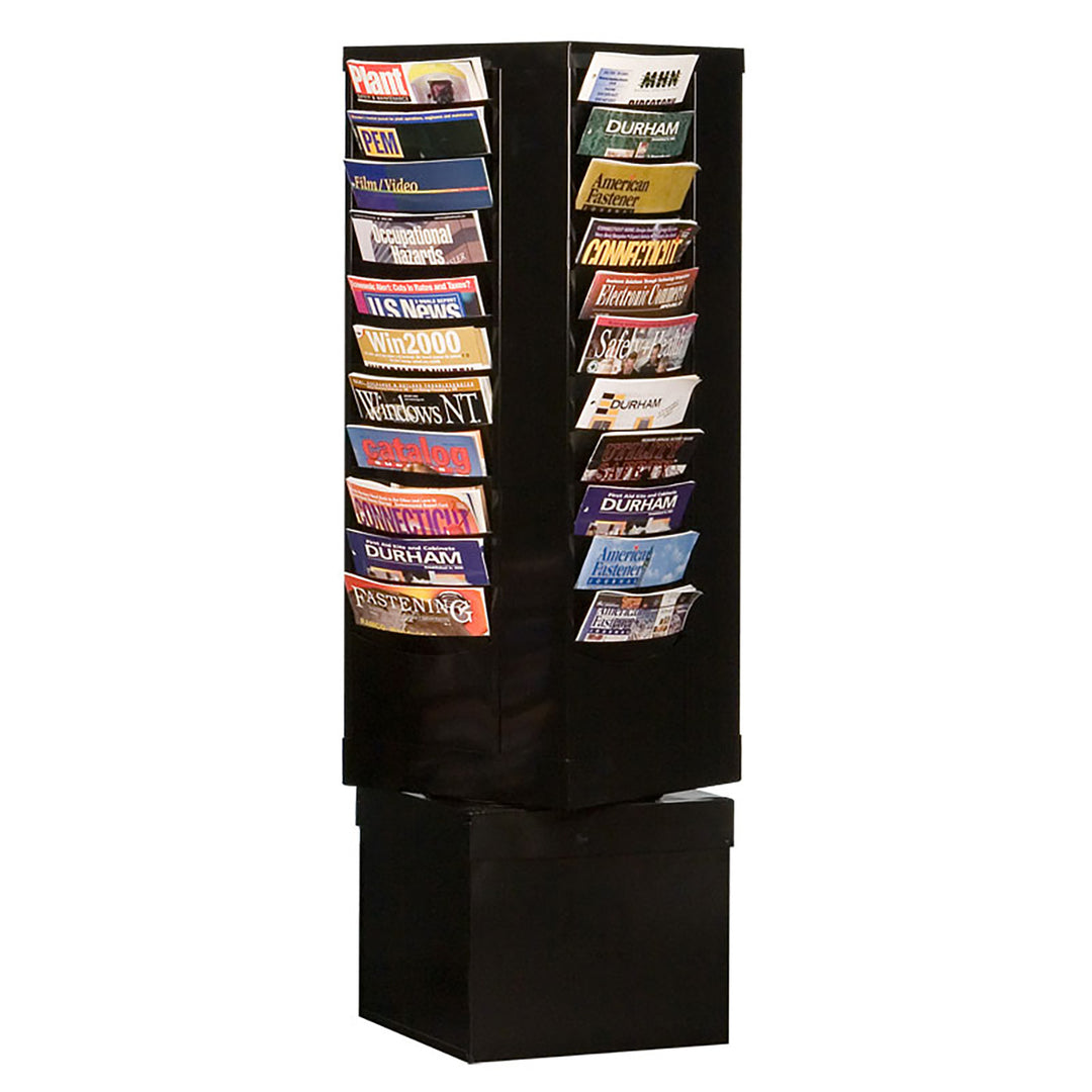 44 Pocket Rotating Metal Literature Rack