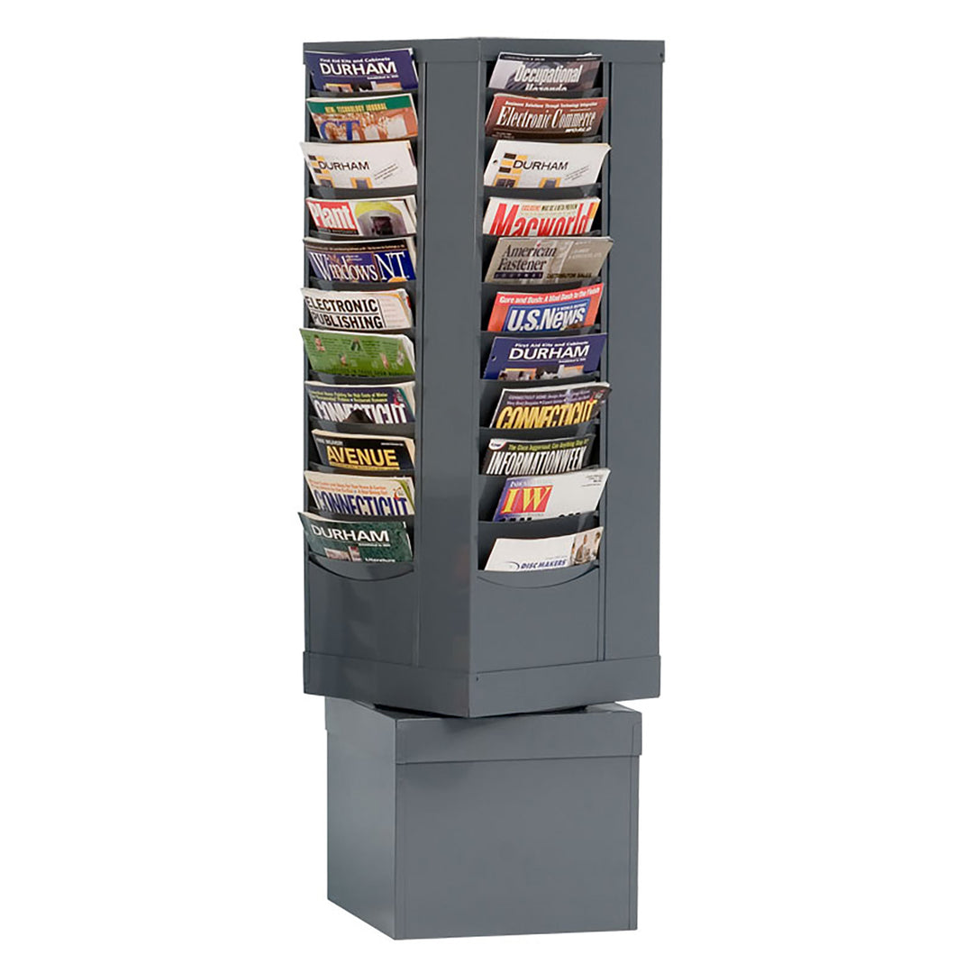 44 Pocket Rotating Metal Literature Rack