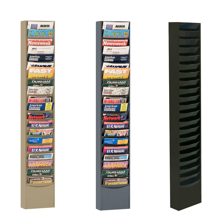 20 Pocket Metal Specialty Literature Rack - 12-1/4"W Pocket