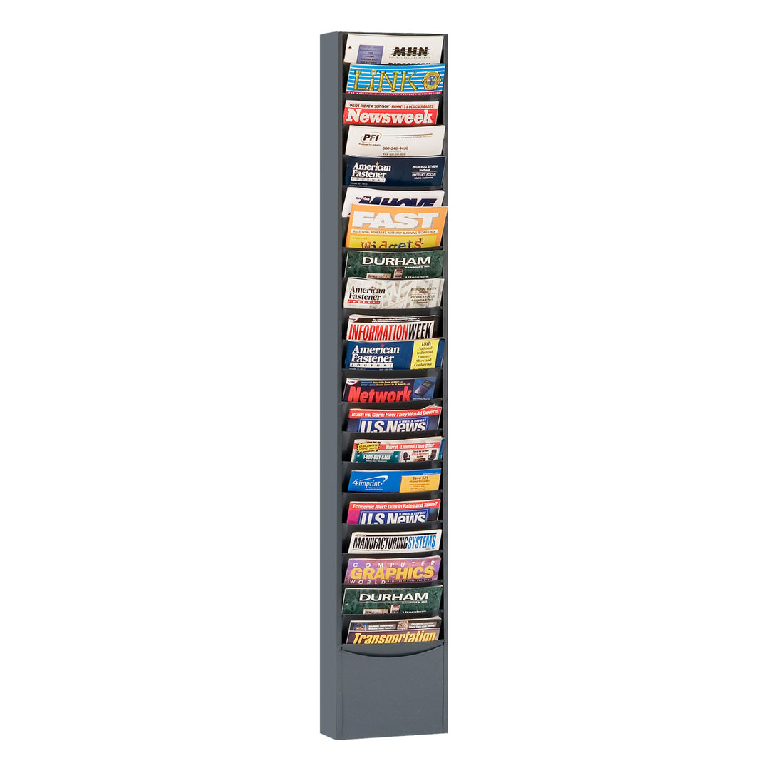 20 Pocket Metal Specialty Literature Rack - 12-1/4"W Pocket