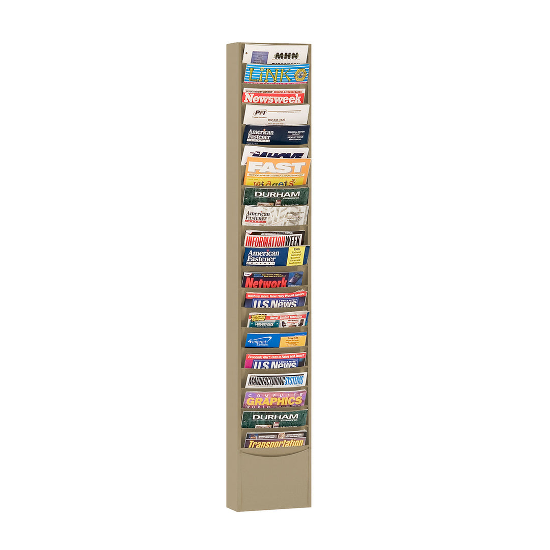 20 Pocket Metal Specialty Literature Rack - 12-1/4"W Pocket