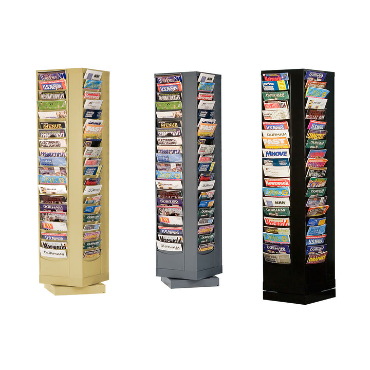 80 Pocket Rotating Metal Literature Rack