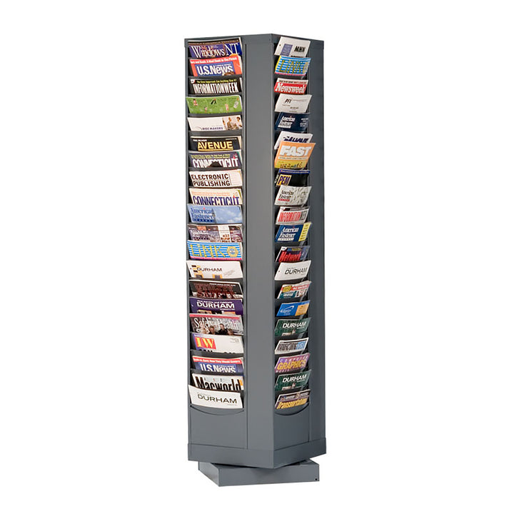 80 Pocket Rotating Metal Literature Rack
