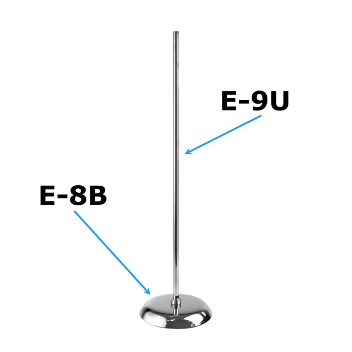 8" Round Chrome Base w/ 5/8" Threading
