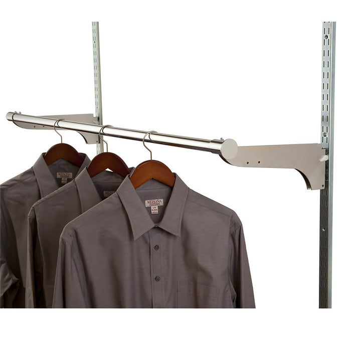 12"L Bracket with Nylon Stabilizer for Round Tubing Hangrail for 1/2" Slots