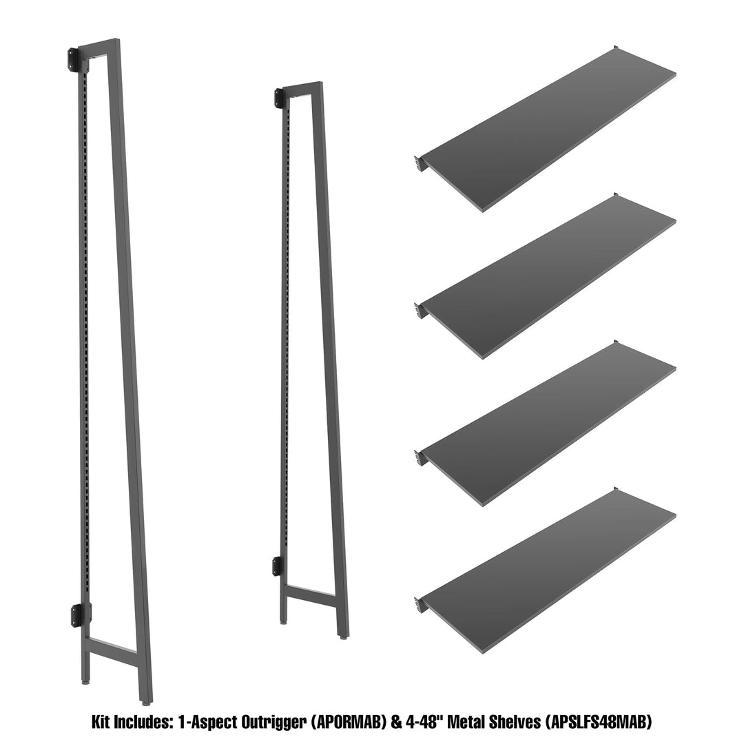 Aspect Outrigger Kit 1 - with Four Metal Shelves