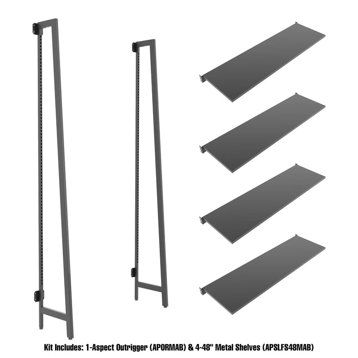 Aspect Outrigger Kit 1 - with Four Metal Shelves