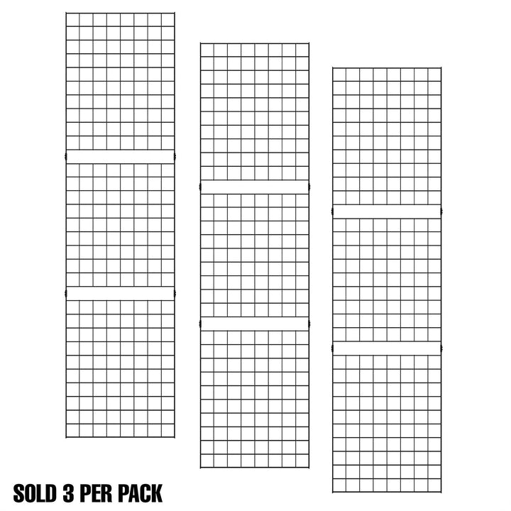 Portable Grid Panels - Black - 3 Pack