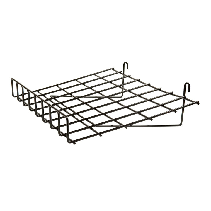 1/4" Wire Slant Shelf with Front Lip for Grid Panel