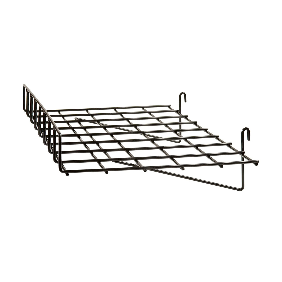 1/4" Wire Straight Shelf with Front Lip for Grid Panel