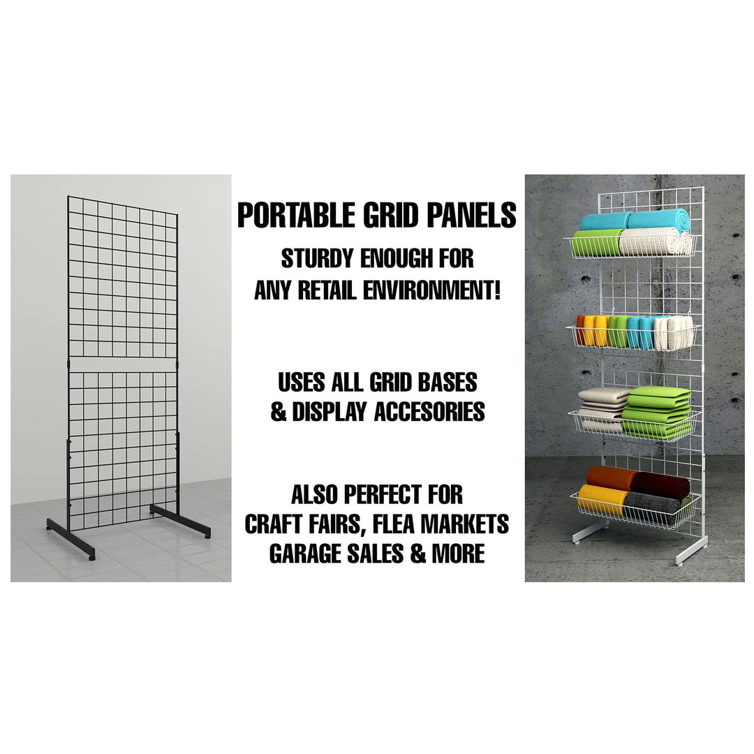 Portable Grid Panels - Black - 3 Pack