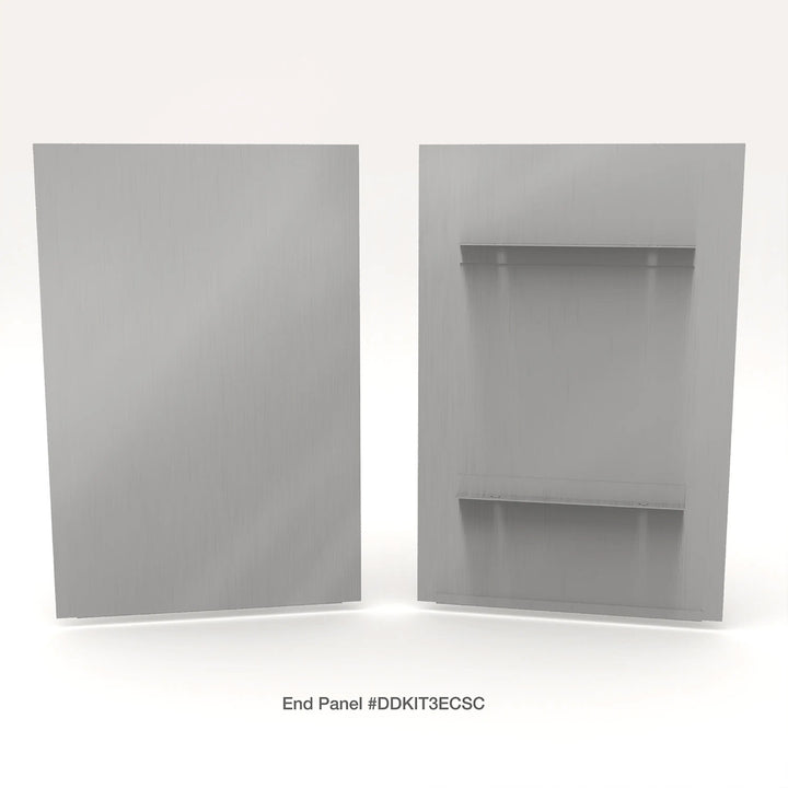 Satin Chrome End Panels For Deluxe Glass Display Cabinet