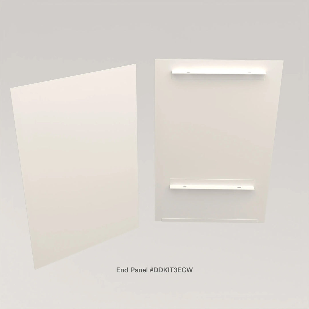 White End Panels For Deluxe Glass Display Cabinet