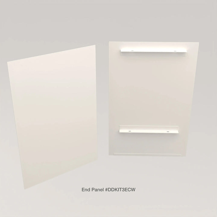 White End Panels For Deluxe Glass Display Cabinet