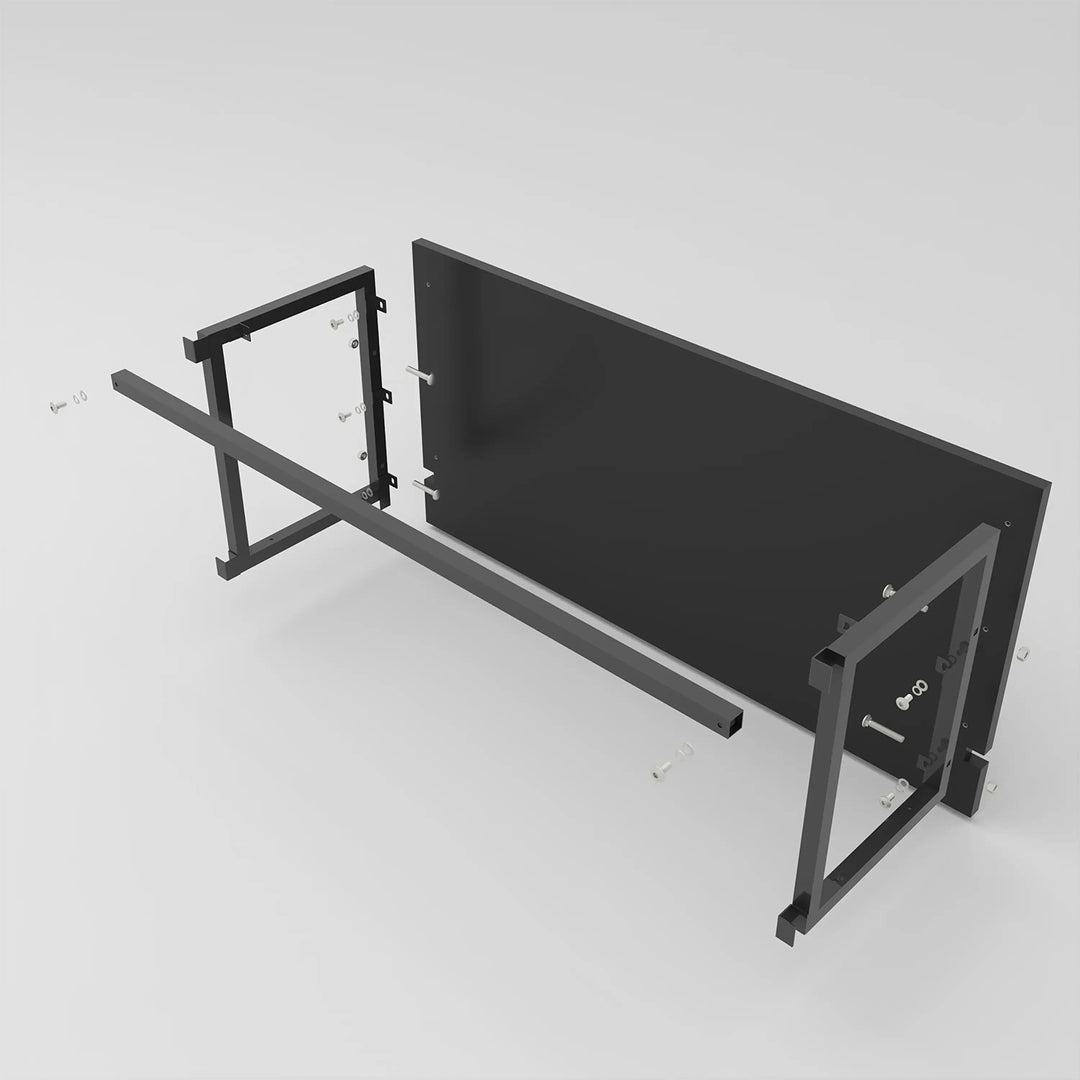 Black Front Privacy Panels For Deluxe Glass Display Cabinet