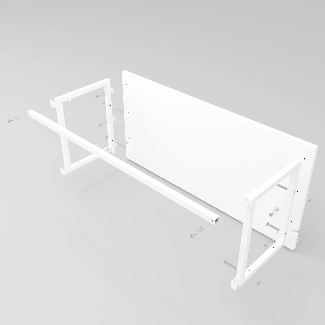 White Front Privacy Panels For Deluxe Glass Display Cabinet
