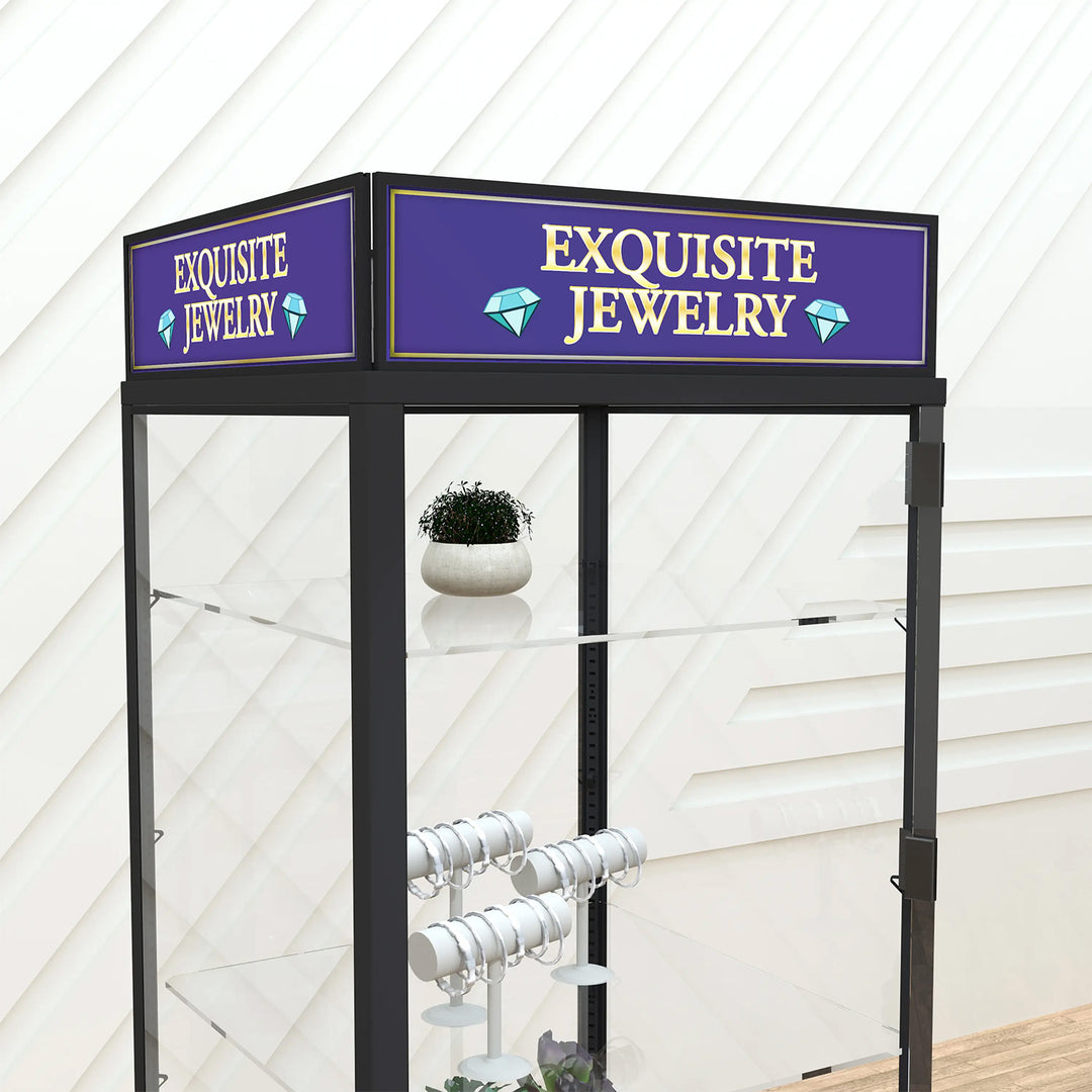 Sign Holders for Glass Showcase Tower - Set of 4