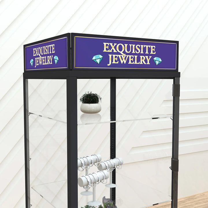 Sign Holders for Glass Showcase Tower - Set of 4
