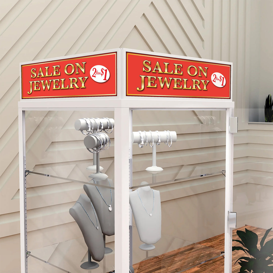 Sign Holders for Glass Showcase Tower - Set of 4