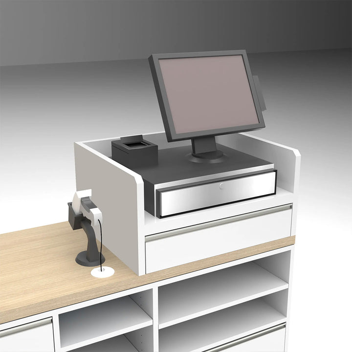 Register Wells for Deluxe 55" Cash Wrap Counters