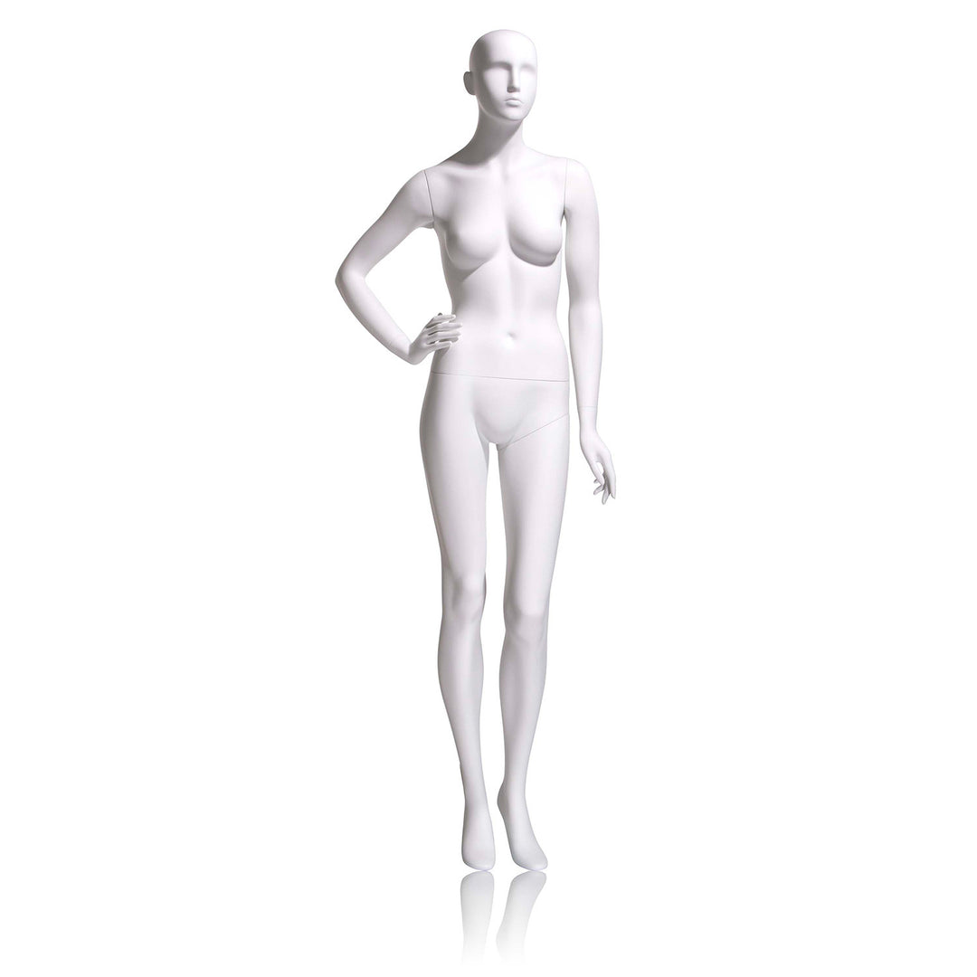 Eve Female Mannequin, Cameo White, Abstract Head 1H