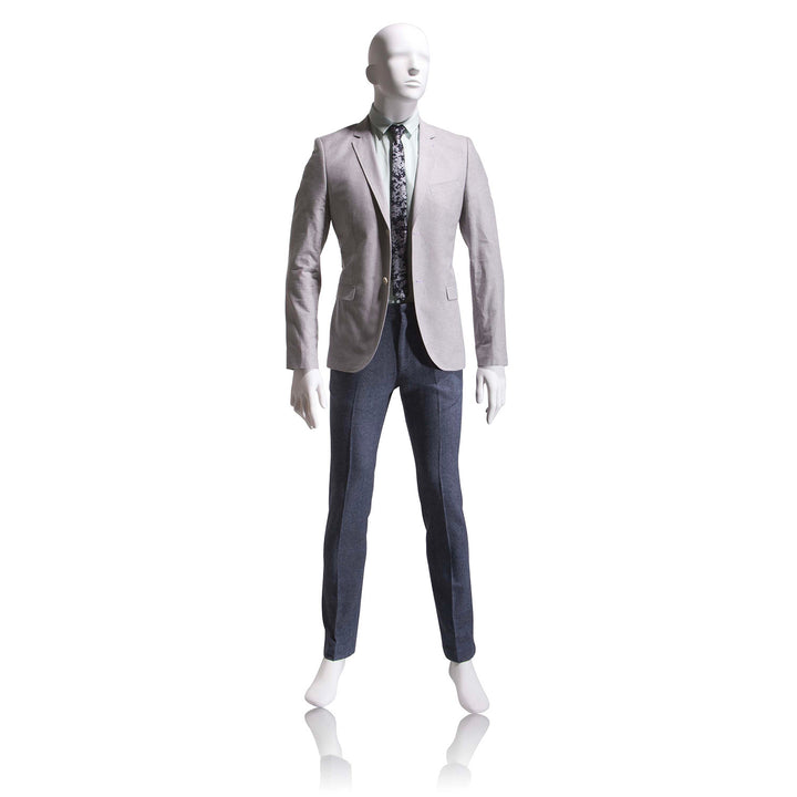 Gene Male Mannequin, Cameo White, Abstract Head 1H