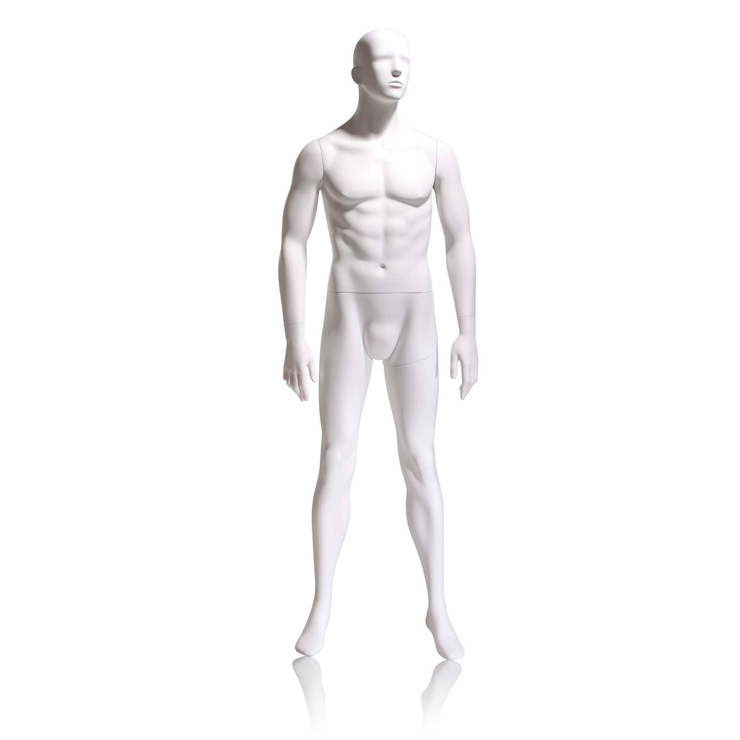 Gene Male Mannequin, Cameo White, Abstract Head 1H