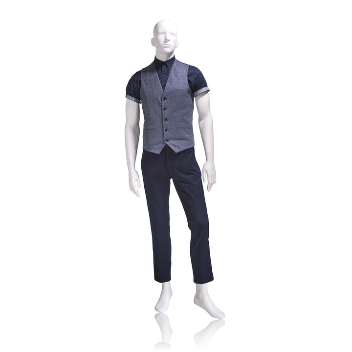 Gene Male Mannequin, Cameo White, Abstract Head 2H