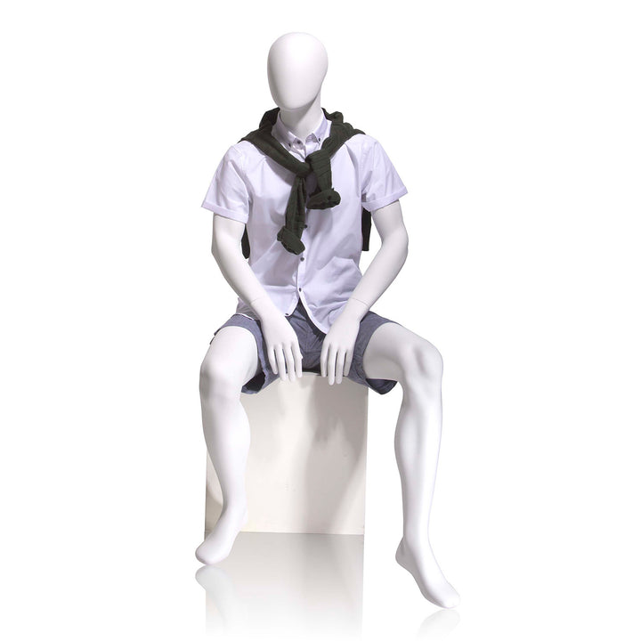 Gene Male Mannequin, Cameo White, Oval Head, Seated 5HOV