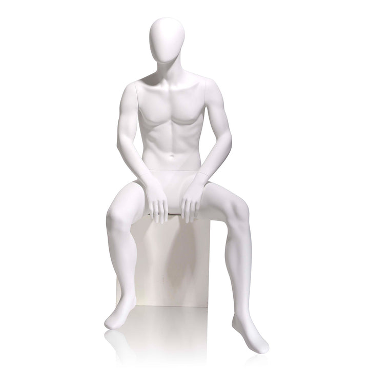 Gene Male Mannequin, Cameo White, Oval Head, Seated 5HOV