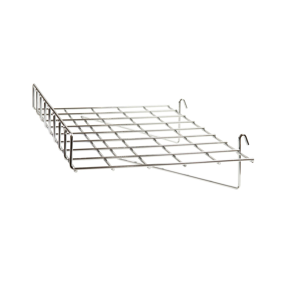 1/4" Wire Straight Shelf with Front Lip for Grid Panel