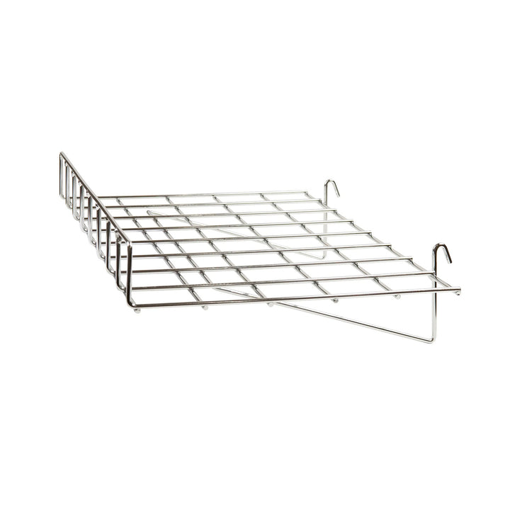 1/4" Wire Straight Shelf with Front Lip for Grid Panel
