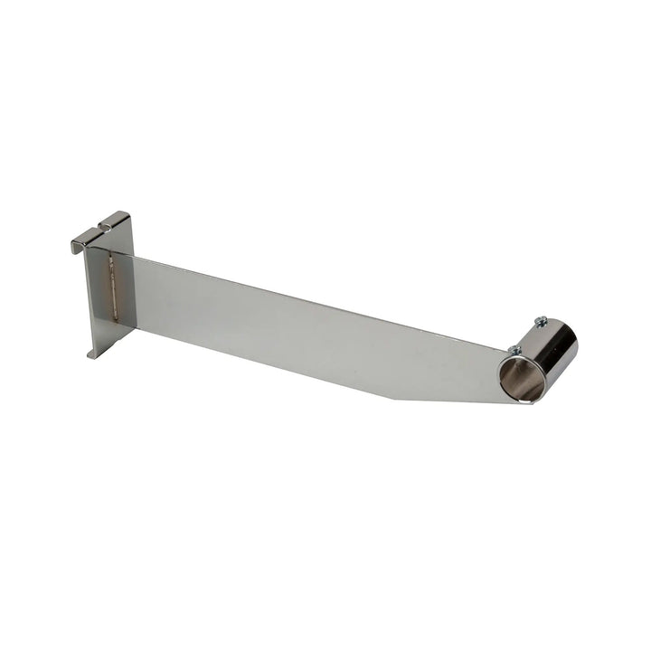 12" GRIDWALL HANGRAIL BRACKET FOR ROUND TUBING - Chrome