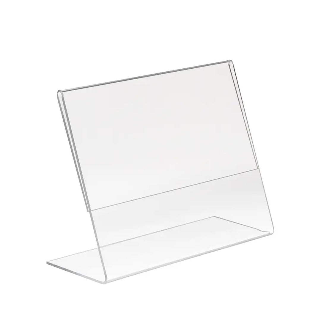 Acrylic Slantback Sign Holders for Counter Tops