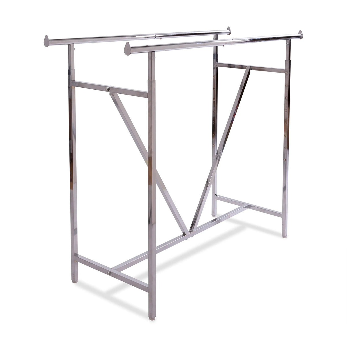 Heavy Duty Double Bar Rack with V-Brace – Allen Display