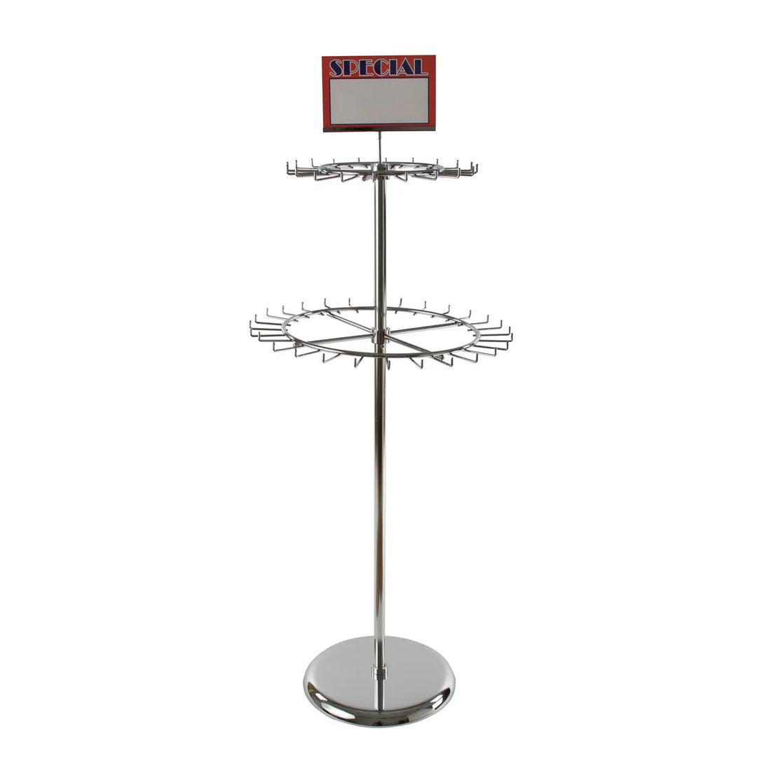 Chrome Retail Belt Rack - 2 Tier