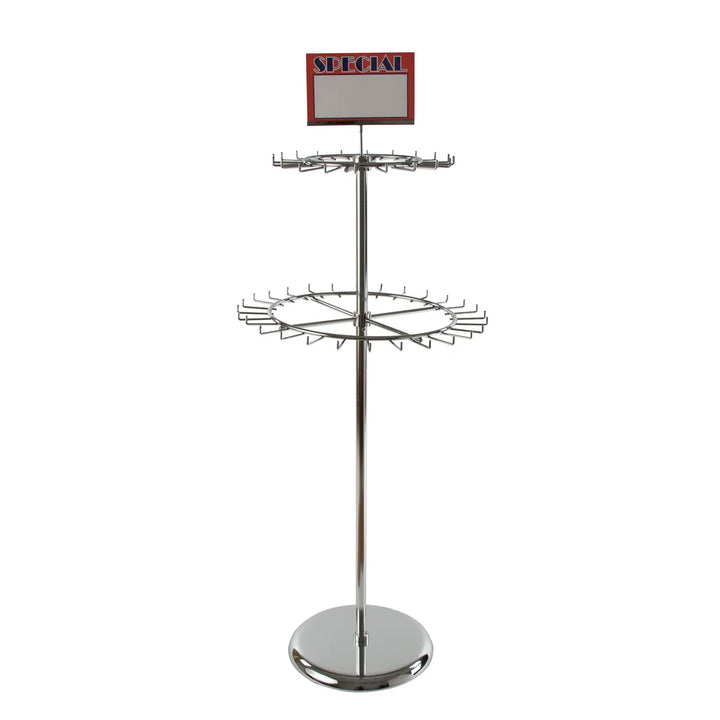 Chrome Retail Belt Rack - 2 Tier